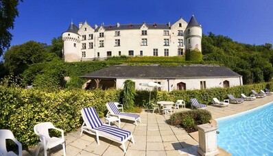 Helikoptera noma Le Château de Chissay Luāras ielejā