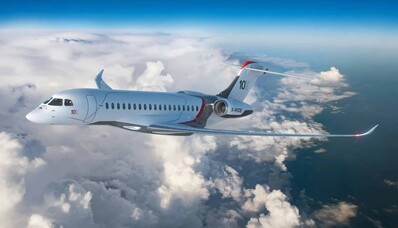 Dassault Aviācija uzsāk lidojumus ar Falcon 10X, savu jaudīgāko privāto reaktīvo lidmašīnu