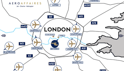 Kur nolaisties ar privāto reaktīvo lidmašīnu Londonā